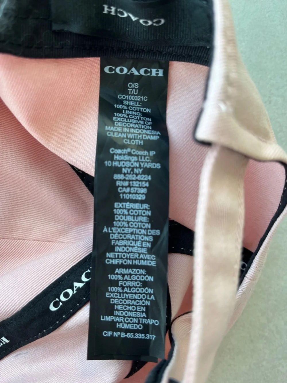 Coach Pink Logo Baseball Cap